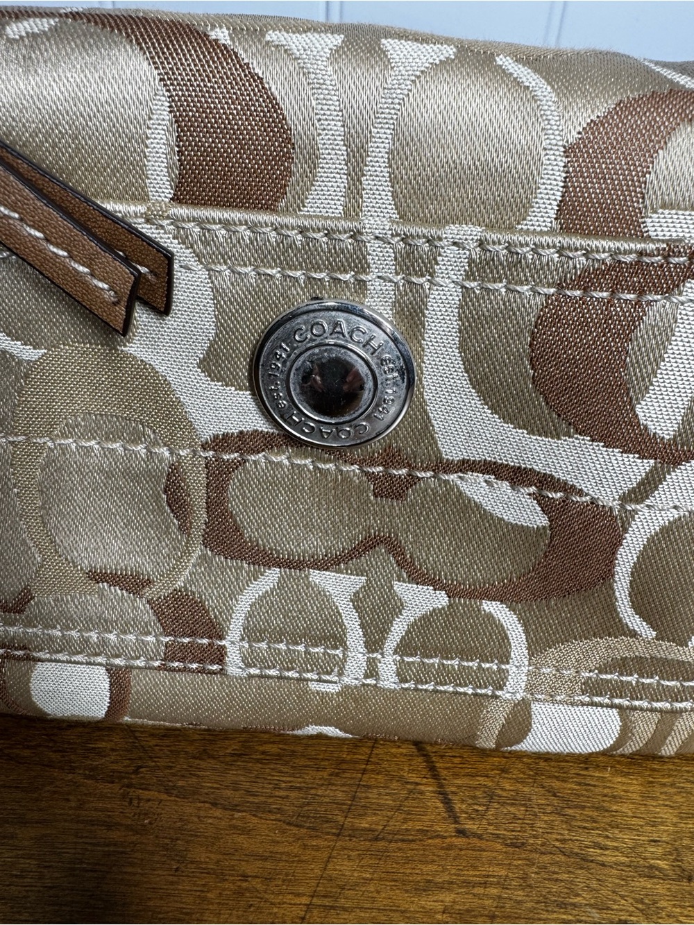 Coach Y2K Trendy Mini Satchel in Tan and Cream Signature Canvas - Picture 4 of 12